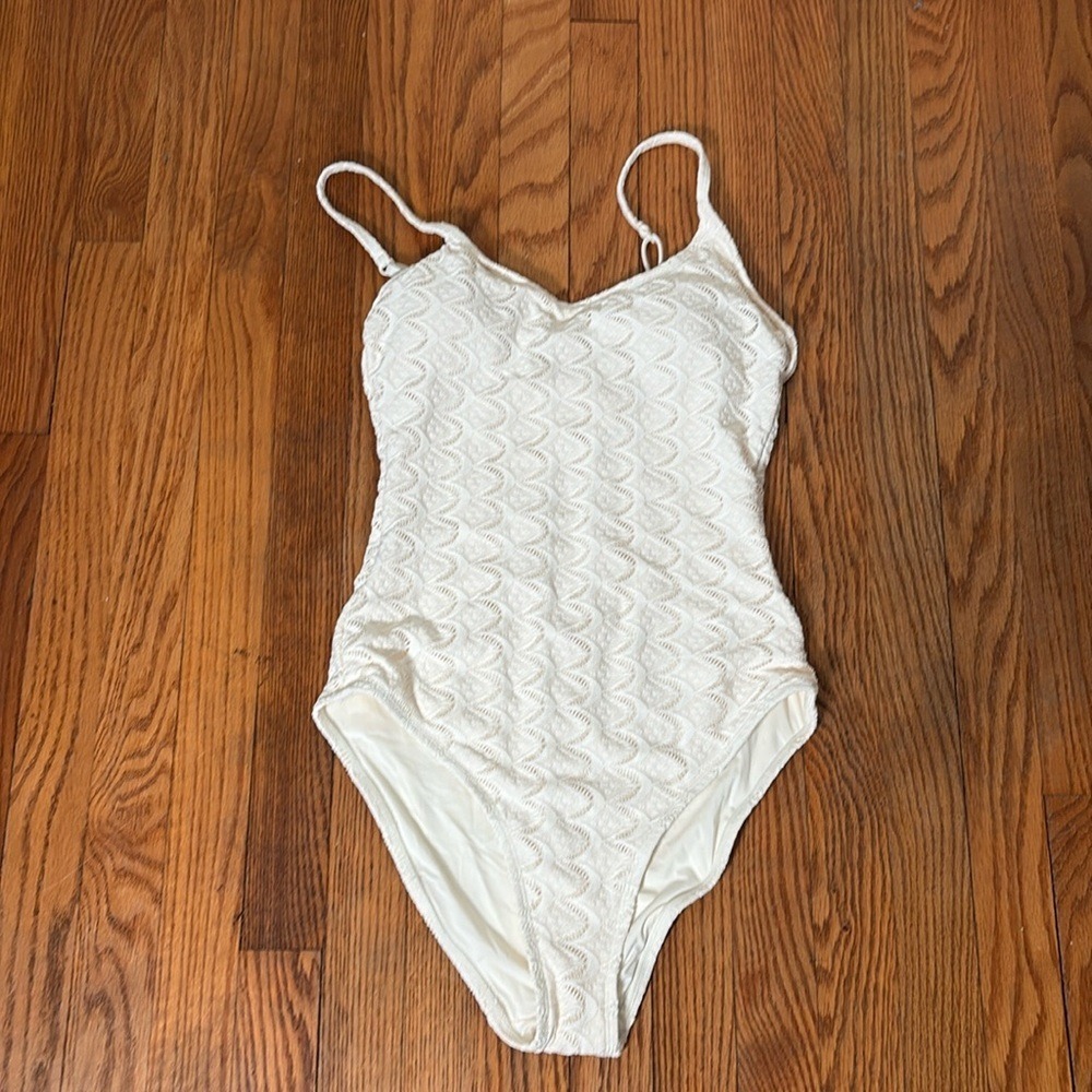 Andie The Amalfi One Piece LT Swimsuit Gardenia Cream sz M tall long torso NWT - Picture 4 of 8